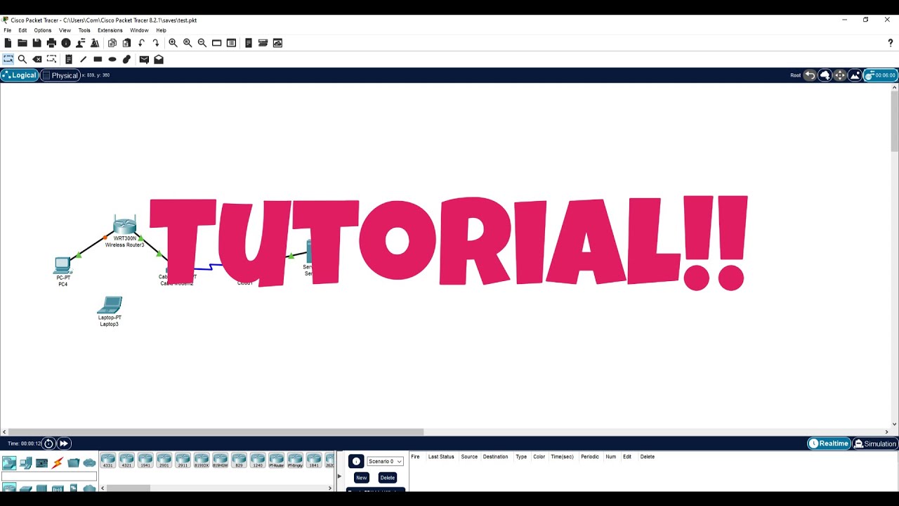 Tutorial!! Cisco Packet Tracer ตอนที่ 6 Create a Simple Network - YouTube