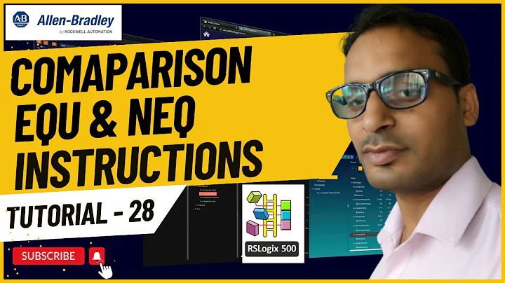 Allen Bradley PLC Training 28 - Equal (EQU) and Not Equal (NEQ) Comparison Instructions In PLC