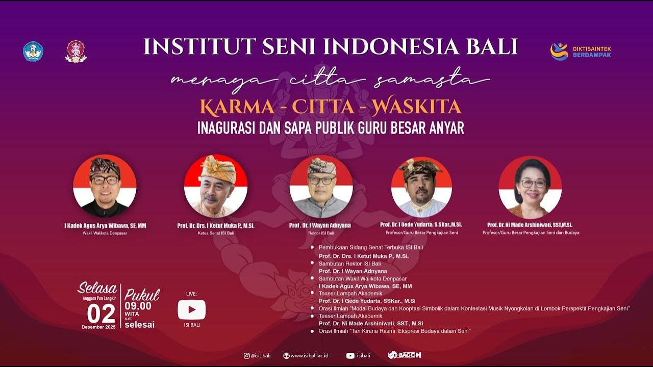 INAGURASI DAN SAPA PUBLIK GURU BESAR ANYAR 2025