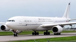 Italian Air Force (Presidential Flight) A340-500 (A345) landing & departing Montreal (YUL/CYUL)