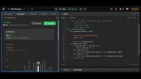 2331  Evaluate Boolean Binary Tree | LeetCode Python Solution