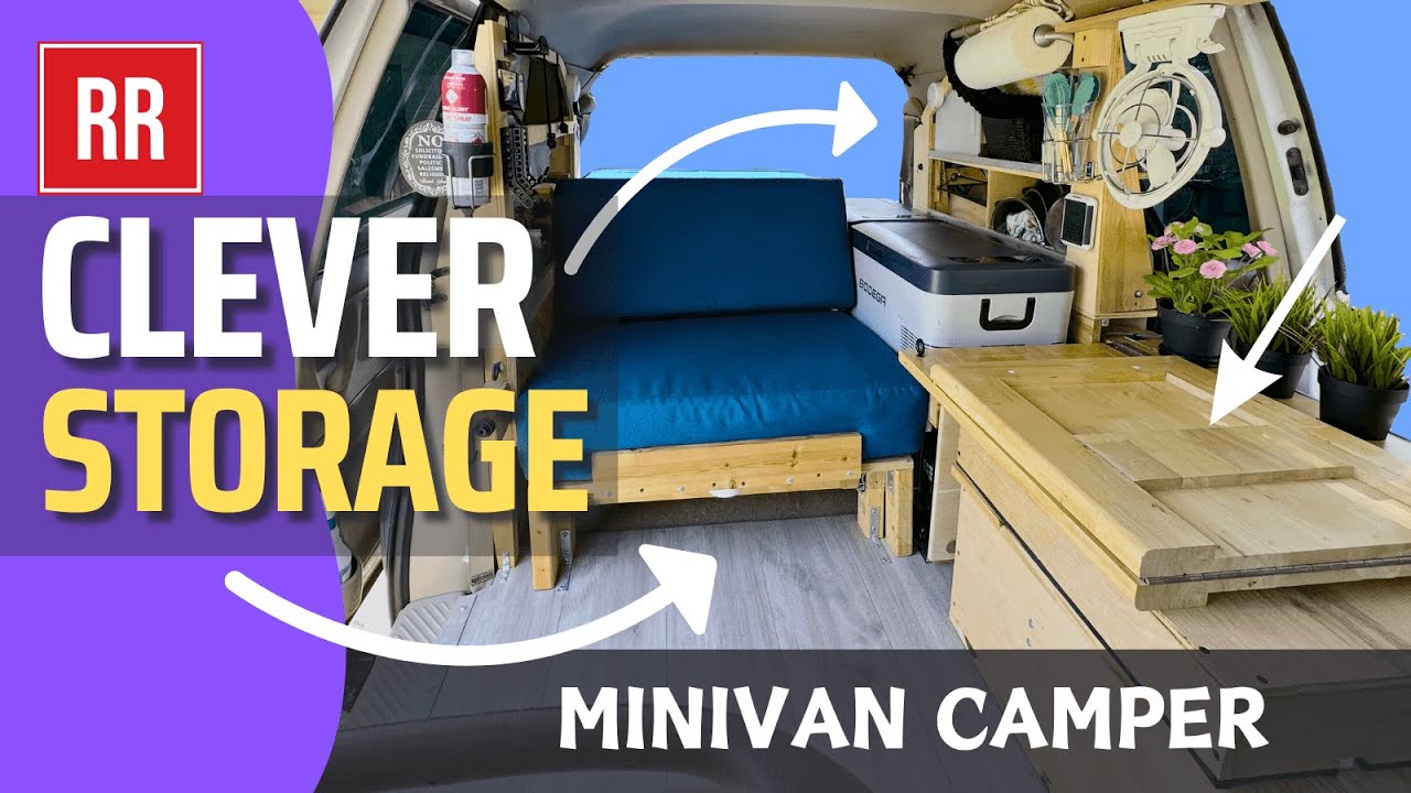 This Minivan Camper Storage Setup is GENIUS - YouTube