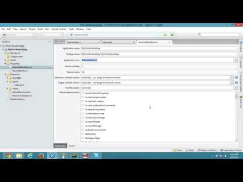 Android App in C# & Xamarin   AndroidManifest XML File