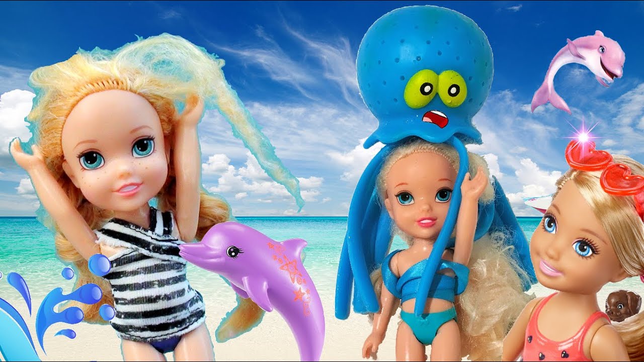 Barbie Underwater Adventure ! Elsa and Anna Toddlers Best Day Ever ...