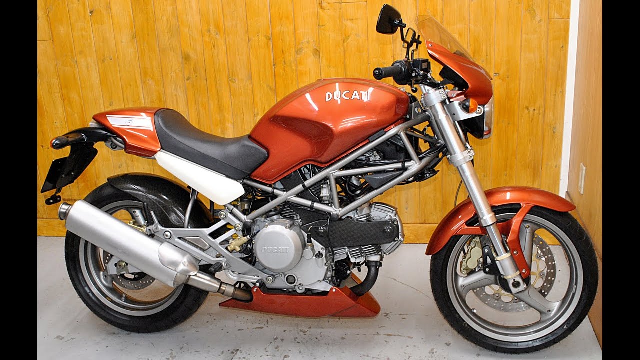 Custom painted Ducati MONSTER400 exhaust sound and details