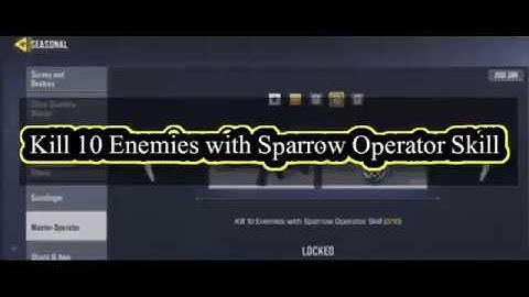 Kill 10 Enemies with Sparrow Operator Skill