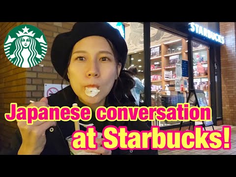 Japanese conversation at Starbucks☆ スターバックスで冬のドリンクを注文しよう♪