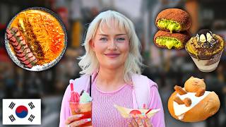 German Girl tries the most VIRAL food spots in Korea