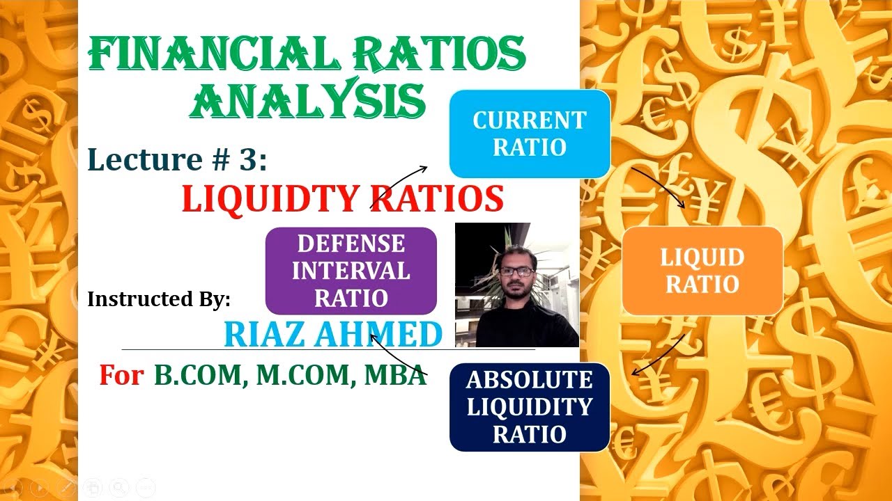 Learn Financial Ratio Analysis Liquidity Ratios Lecture 3 Urdu 