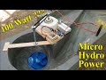 Construction of mini hydroelectric. Hydroelectric science project for countryside