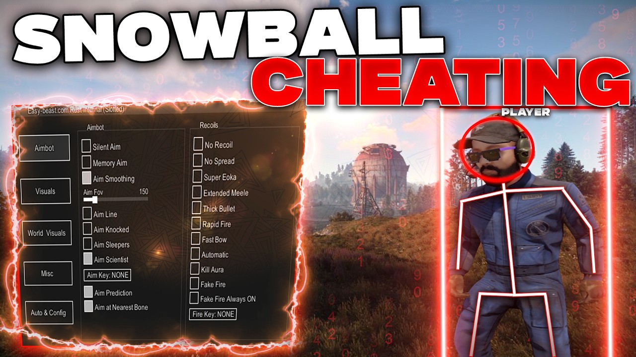 600 POP SERVER SNOWBALL CHEATING with BEST RUST CHEAT... - YouTube