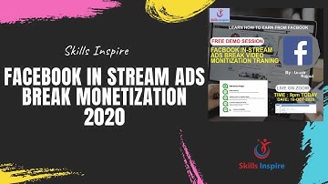 How to earn online from Facebook in-stream ads break video monetization - Free demo session