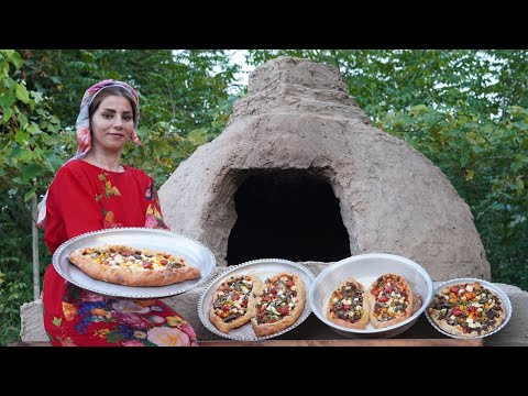 Turkish Pide Which is Similar to Pizza Cooked inside a Mud Oven in the Village