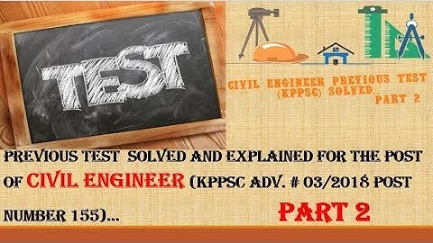 Civil engineering previous test solved (KPPSC) part 2 | civil engineering mcqs