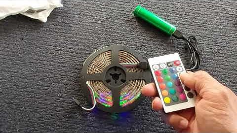 USB Powered DC 5V LED Strip RGB With Remote - 5m