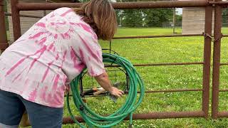 Jantens Super Sized Hose Holder with Tool Storage Basket Review, Heavy duty hose holder requires no