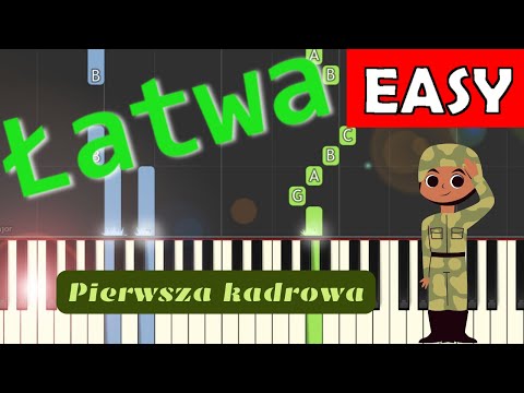 🎹 Pierwsza Kadrowa - Piano Tutorial (łatwa wersja) 🎵 NUTY W OPISIE 🎼