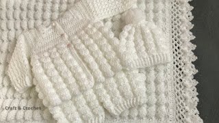 Crochet baby cardigan/craft & crochet cardigan 2703