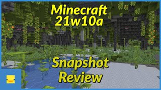 Minecraft 21w10a Snapshot Review! LUSH CAVES! Minecraft Cave and Cliffs