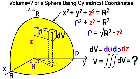 Calculus 3: Ch 13.1 Triple Integrals (2 of TBD) Volume=? of a Sphere Using Cylindrical Coordinates