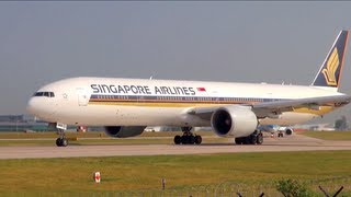 Singapore Airlines Boeing 777-300ER Beautiful Takeoff from Manchester