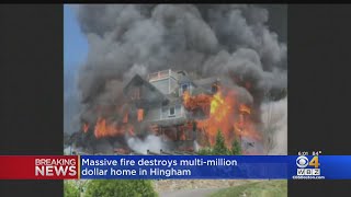 3 safely escape massive fire that destroyed 6,000 square-foot home in Hingham