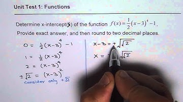 Calculate X Intercepts for Quartic Function