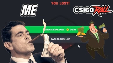 HOW FAST CAN I LOSE 100$ ON CSGOROLL? ( I got beamed )