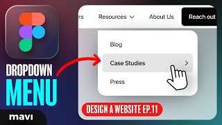 WEB DESIGN IN FIGMA ep.11: Dropdown Menu Navigation – Free UX / UI Course
