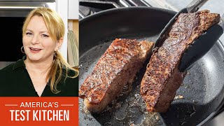 How to Make Pan-Seared Strip Steaks with Bridget Lancaster