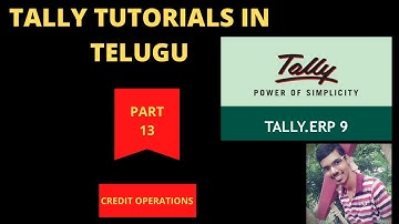 Tally ERP 9 tutorials for beginners in telugu || Credit operations || Part 13