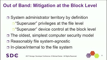 SDC 2017 - Mitigating Ransomware Attacks at the Block Level with OpenZFS - Michael Dexter