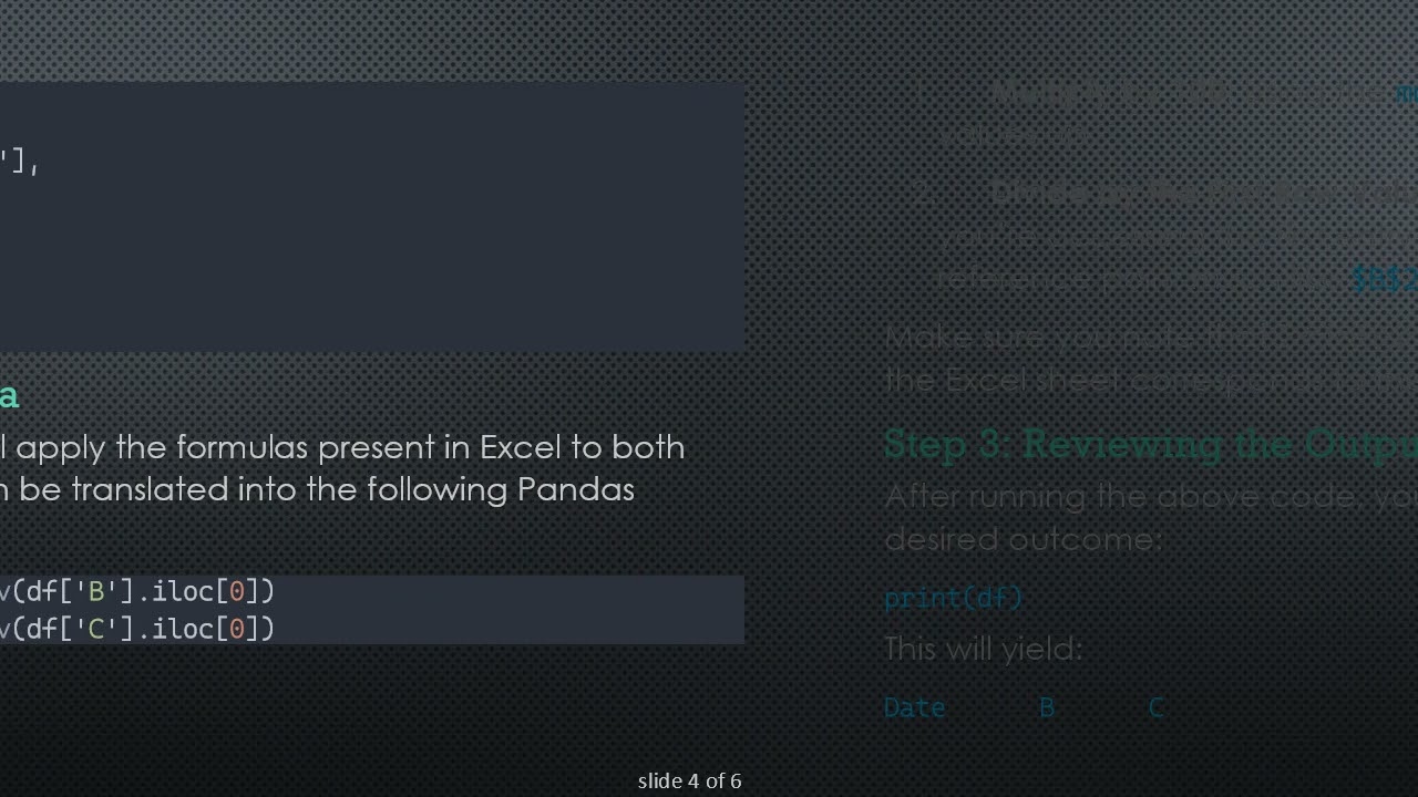 How to Apply Excel-like Formulas to a Pandas DataFrame with the First Row Blocked