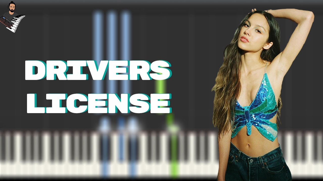 Olivia Rodrigo - Drivers License | Piano Tutorial + Partitura /Karaoke  /MIDI / Instrumental - YouTube