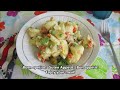 Kartoffel Salat Gerardo ohne Mayonnaise. Chef Gerardo. Schnelles und einfaches Kochen.