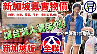 新加坡真實物價  29元裝滿2個購物袋 讓台灣人驚呆啦   新加坡版「全聯」【CC繁中】SN:2024062