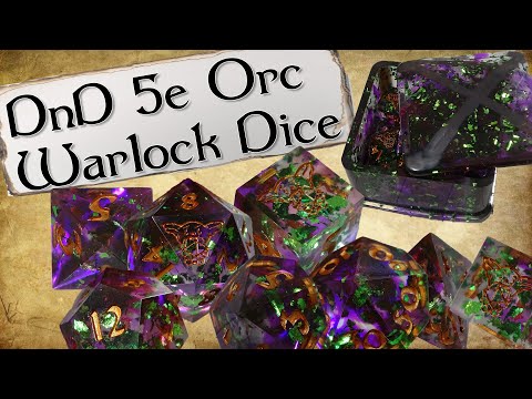I Made Myself A Set of Orc Warlock Dice for DnD 5e