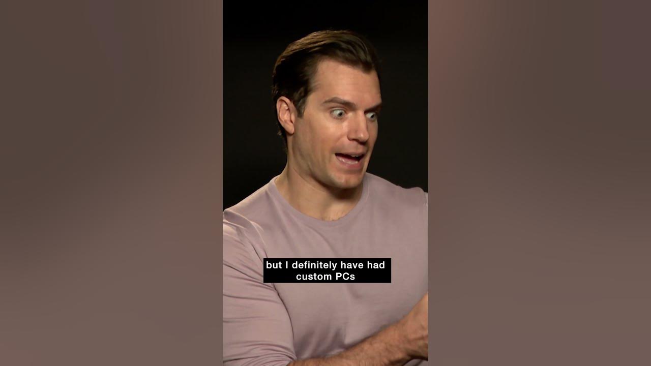 Because you definitely want to watch Henry Cavill build a gaming