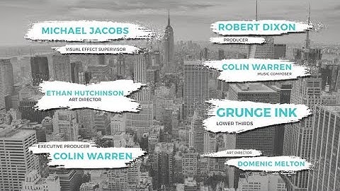 Grunge Ink Lower Thirds DaVinci Resolve Templates