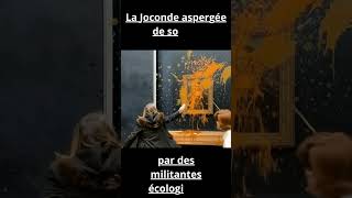 La Joconde aspergée de soupe par des militantes écologistes