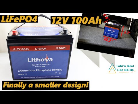 SMALLER FORM FACTOR Lithova Group 24 LiFePo4 100Ah 12V Battery for $219 