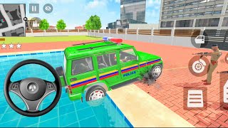 POLICE JEEP FAILS IN STYLE | EPIC POOL ACCIDENT IN GAMEPLAY INDIAN THEFT AUTO 