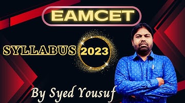 TS & AP EAMCET SYLLABUS 2023 | INTERMEDIATE I YEAR & II YEAR | YOUSUF SIR MATHS