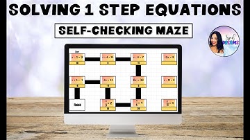 Solving 1 Step Equations Digital Self Checking Maze Activity
