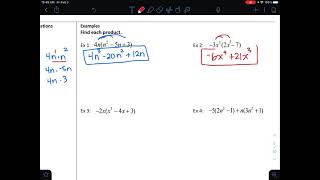 Day 2-Multiplying Polynomials video