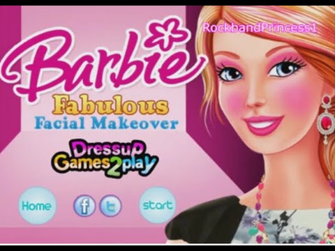 barbie facial and dress up games