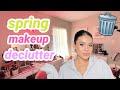 Decluttering my entire makeup collection 🗑️ Spring Cleaning 🥰