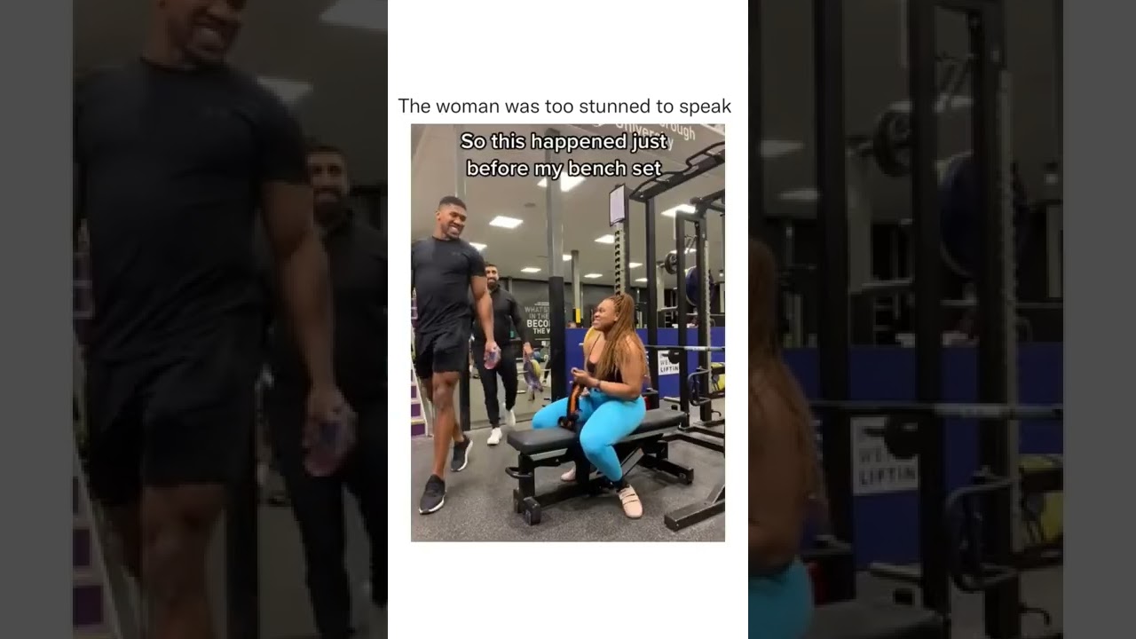 Anthony Joshua flirting with a fitness trainer