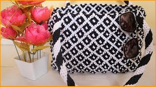 Macrame Purse Making Tutorial|| Beautiful Design of Macrame Bag/Purse  Making|| DIY ||