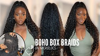 QUICK AND EASY BOHO BOX BRAIDS ON MICROLOCS TUTORIAL| YWIGS